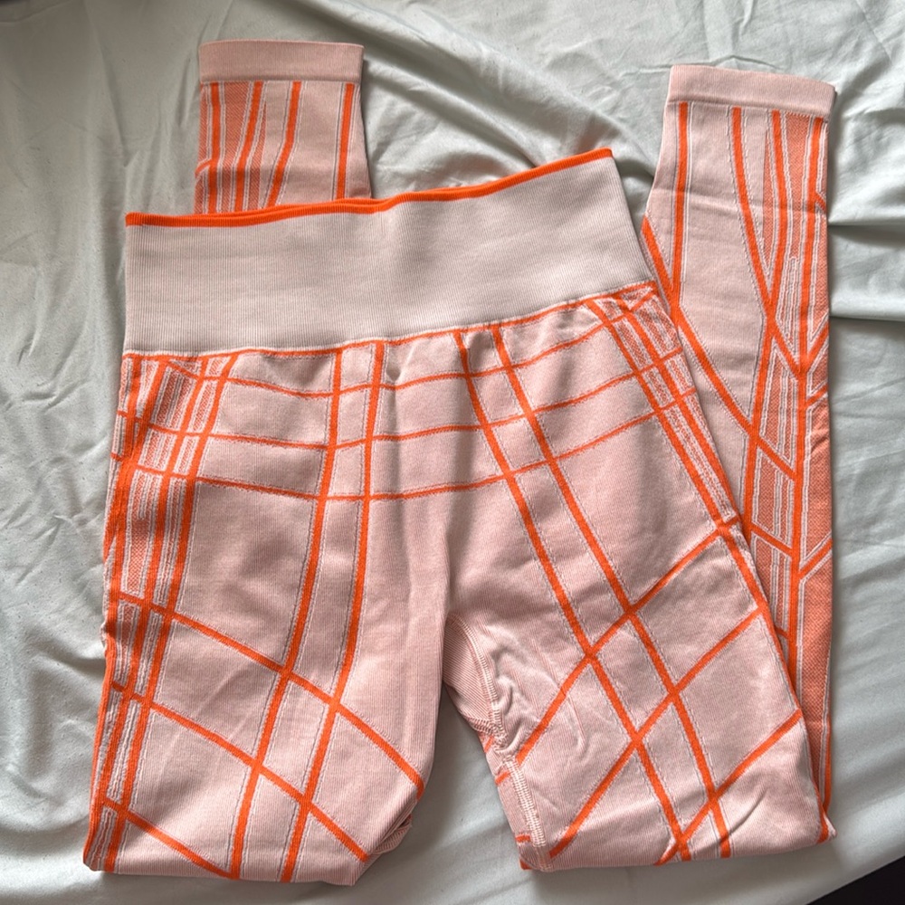 Gymshark Pink and Orange Seamless Leggings